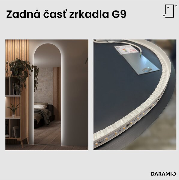 Atypické zrkadlo s LED osvetlením G9