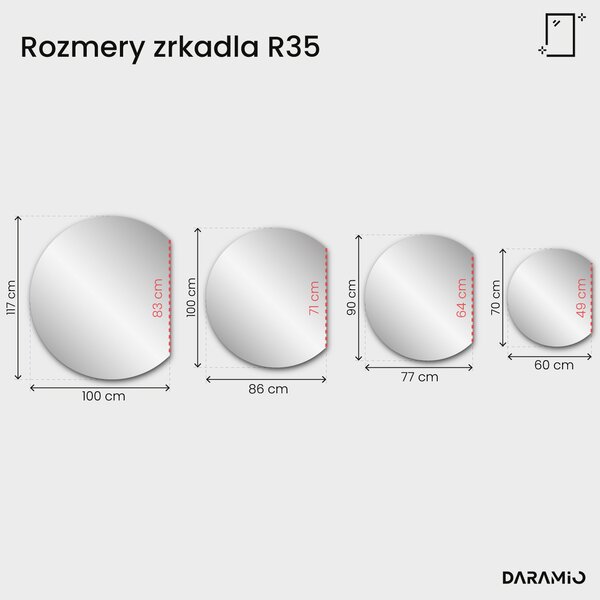 Bronzové zrkadlo Pure R35