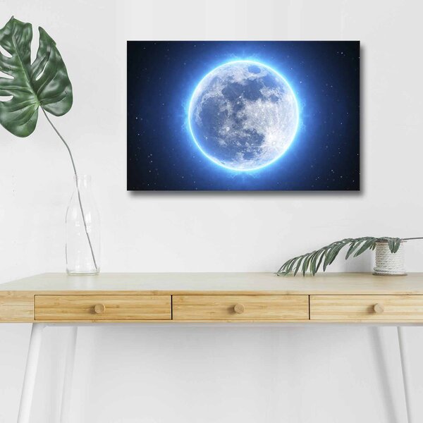 ASIR Obraz na plátne MESIAC s LED podsvietením 45 cm