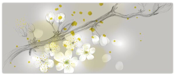 Obraz rozkvitnutej vetvičky (120x50 cm)