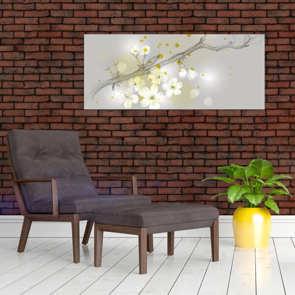 Obraz rozkvitnutej vetvičky (120x50 cm)