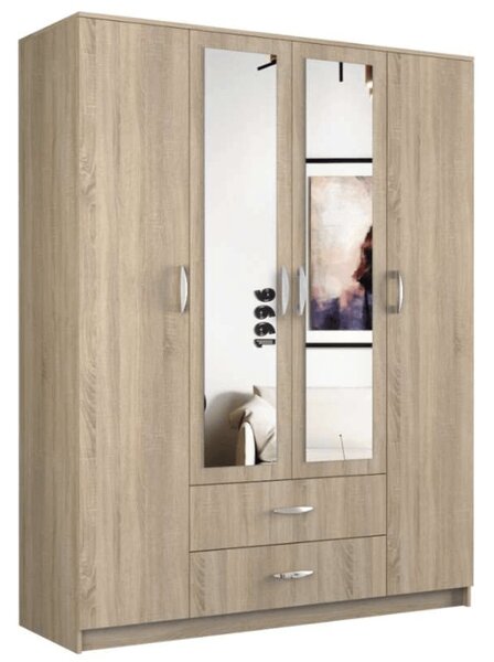Šatníková skriňa ROMA 160 cm, dub sonoma