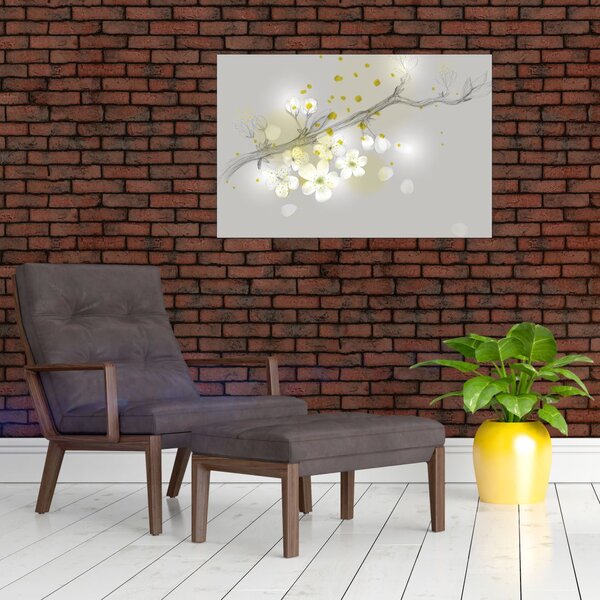 Obraz rozkvitnutej vetvičky (90x60 cm)