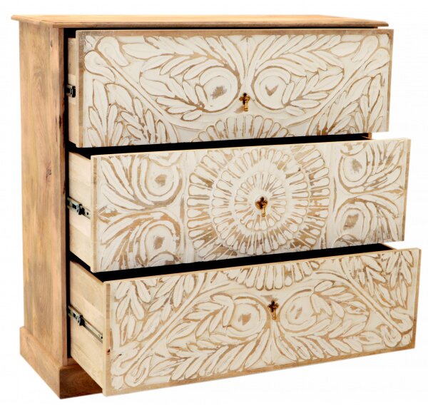 Komoda Sita 115x115x45 indický masív mango