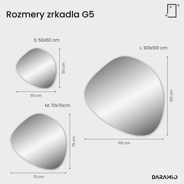 Atypické zrkadlo do kúpeľne s LED osvetlením G5
