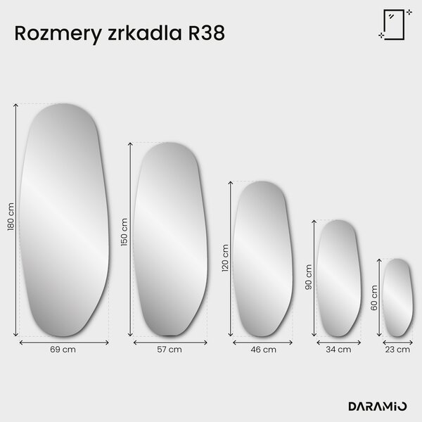 Antické zrkadlo Pure R38