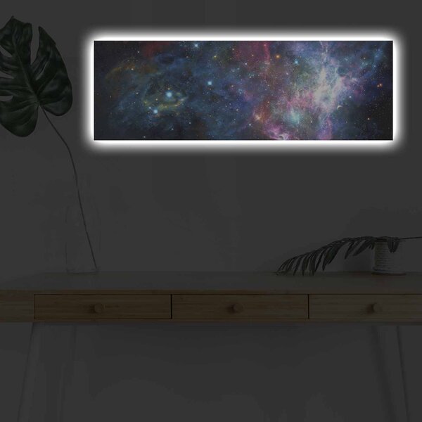 ASIR Obraz na plátne GALAXIE s LED podsvietením 30 cm