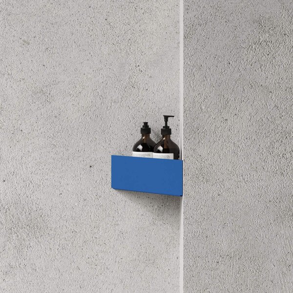 Nichba Rohová kúpeľňová polička Bath Shelf Corner, blue