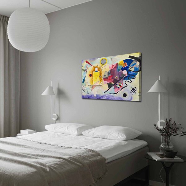 ASIR Obraz na plátne reprodukcia ŽLTO-ČERVENO-MODRÁ W. KADINSKY 70 cm