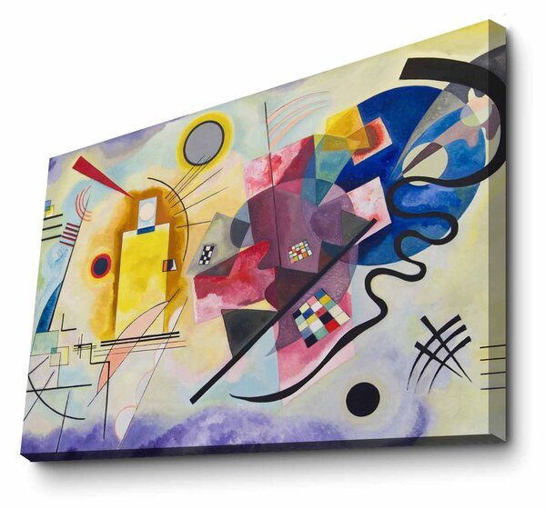 ASIR Obraz na plátne reprodukcia ŽLTO-ČERVENO-MODRÁ W. KADINSKY 70 cm