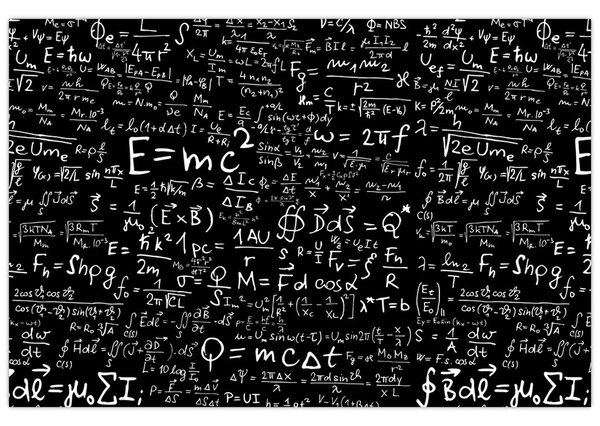 Obraz - Matematika (90x60 cm)