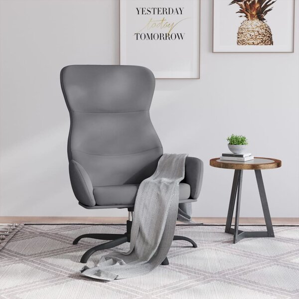 Relaxačné stolička sivá umelá koža