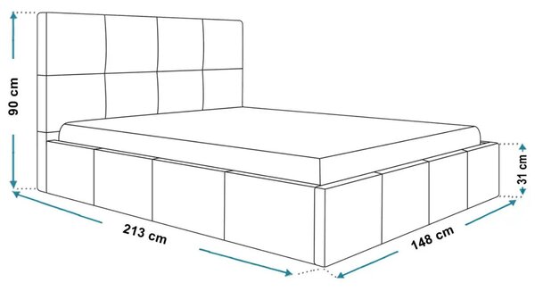 Čalúnená manželská posteľ CALLEN 140 x 200