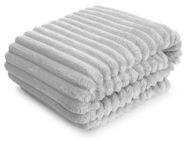 Dekorstudio Deka SOFT s reliéfnym vzorom a 3D efektom v striebornej farbe Rozmer deky: 70x160cm
