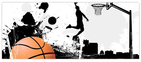 Obraz - Hráč basketbalu (120x50 cm)