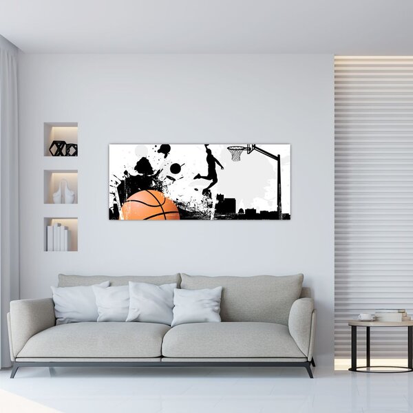 Obraz - Hráč basketbalu (120x50 cm)