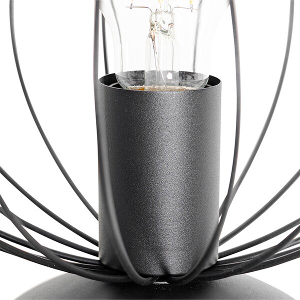 Priemyselná stolná lampa čierna - Margarita