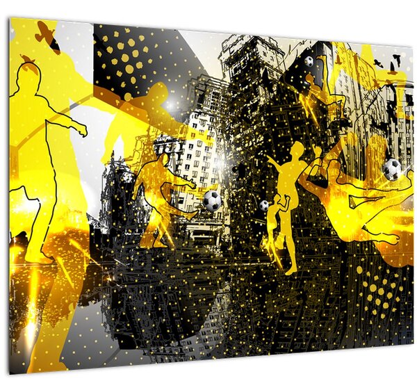 Obraz - Futbal vo veľkomeste (70x50 cm)
