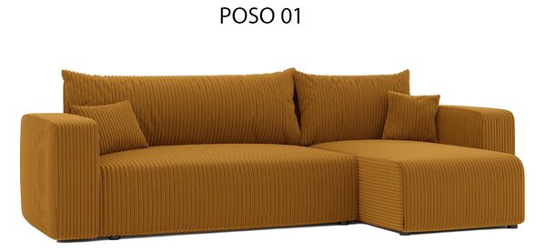 Rohový rozkladací gauč DIAMOS