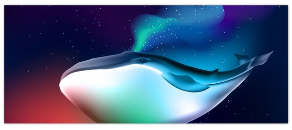 Obraz - Vesmírna veľryba (120x50 cm)