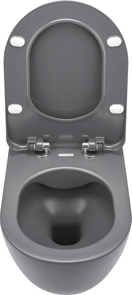 Deante Peonia Zero, závesná WC misa RimFree, 51 x 36 cm, antracitová-titanium, CDE_DZPW