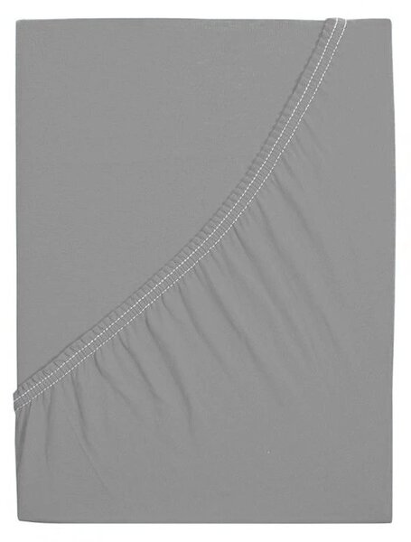 Jersey plachta do detskej postieľky sivá 70 x 140 cm
