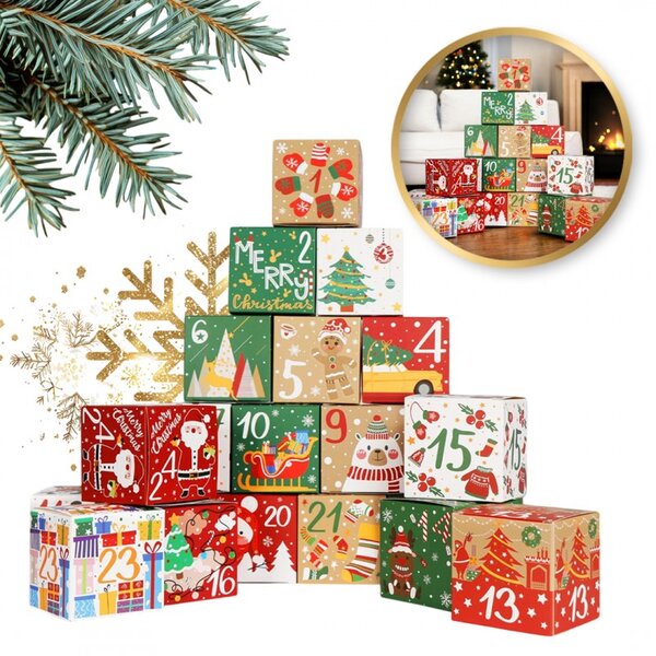 Adventný kalendár BOXMAS DIY, 24 krabičiek