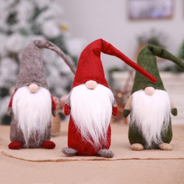 Vianočný škriatok HAPPY GNOME 44 cm, červený