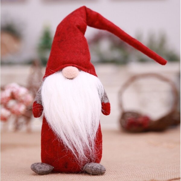 Vianočný škriatok HAPPY GNOME 44 cm, červený