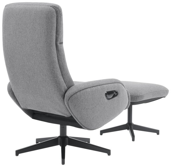 RELAXAČNÉ KRESLO S PODNOŽKOU, textil, sivá Livetastic - Online Only obývacie izby, Online Only