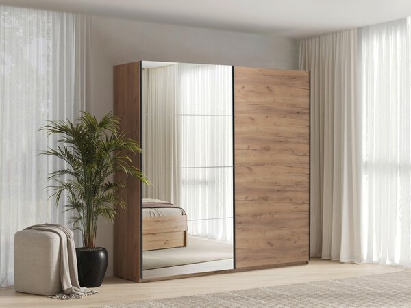SKRIŇA S POSUVNÝMI DVERAMI, farba duba, 200/210/62 cm P & B - Skrine, Online Only