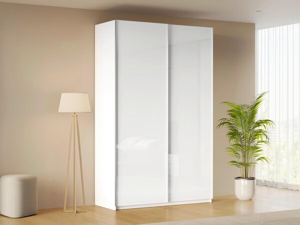 SKRIŇA S POSUVNÝMI DVERAMI, biela, 150/210/62 cm P & B - Skrine, Online Only