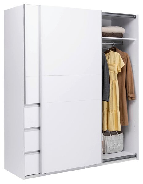 SKRIŇA S POSUVNÝMI DVERAMI, biela, 175/210/61,5 cm P & B - Skrine, Online Only