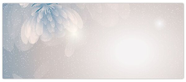 Obraz - Zasnežené kvety (120x50 cm)