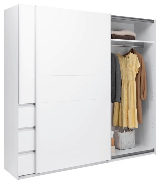 SKRIŇA S POSUVNÝMI DVERAMI, biela, 215/210/61,5 cm P & B - Skrine, Online Only