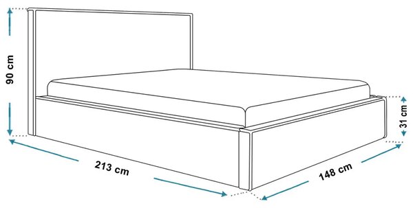 Čalúnená posteľ JACOBE 140cm x 200cm