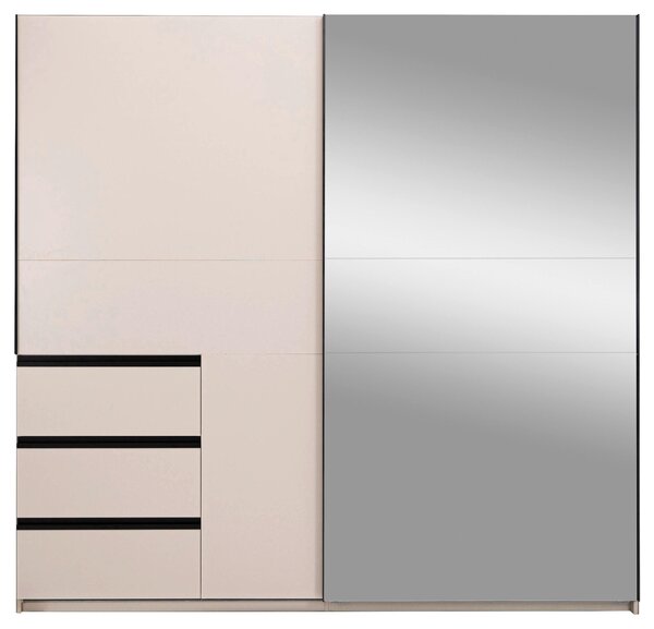 SKRIŇA S POSUVNÝMI DVERAMI, kašmírová, 215/210/61,5 cm P & B - Skrine, Online Only