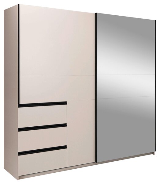 SKRIŇA S POSUVNÝMI DVERAMI, kašmírová, 215/210/61,5 cm P & B - Skrine, Online Only