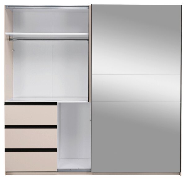 SKRIŇA S POSUVNÝMI DVERAMI, kašmírová, 215/210/61,5 cm P & B - Skrine, Online Only