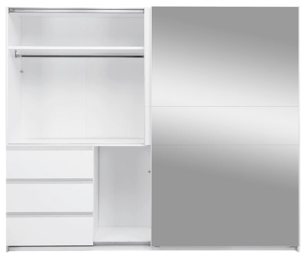 SKRIŇA S POSUVNÝMI DVERAMI, biela, 250/210/61,5 cm P & B - Skrine, Online Only