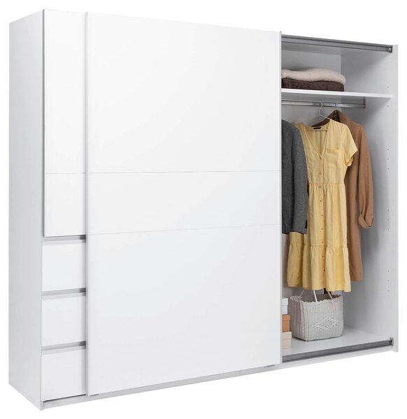 SKRIŇA S POSUVNÝMI DVERAMI, biela, 250/210/61,5 cm P & B - Skrine, Online Only