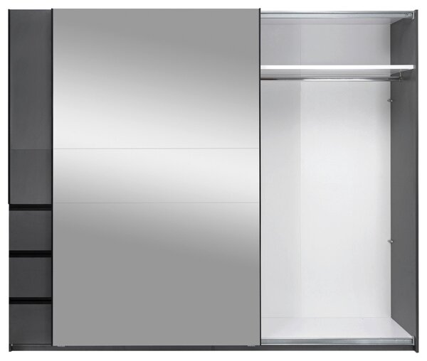 SKRIŇA S POSUVNÝMI DVERAMI, grafitová, 250/210/62 cm P & B - Skrine, Online Only