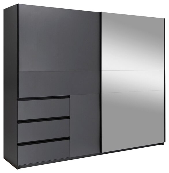 SKRIŇA S POSUVNÝMI DVERAMI, grafitová, 250/210/62 cm P & B - Skrine, Online Only