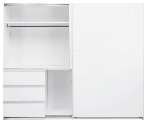 SKRIŇA S POSUVNÝMI DVERAMI, biela, 250/210/61,5 cm P & B - Skrine, Online Only