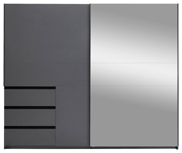 SKRIŇA S POSUVNÝMI DVERAMI, grafitová, 250/210/62 cm P & B - Skrine, Online Only