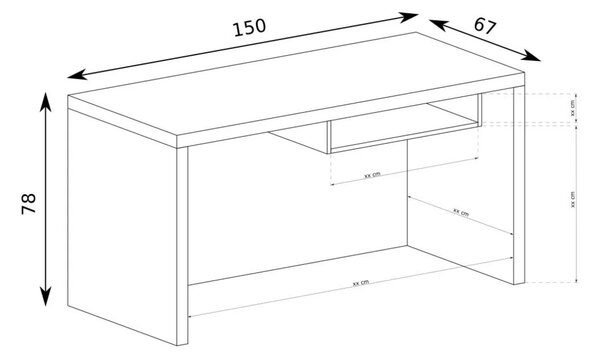 Písací stôl MEISON 150 cm