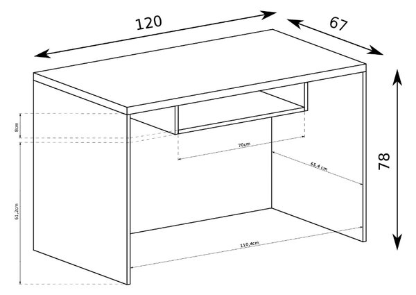 Písací stôl MEISON 120 cm