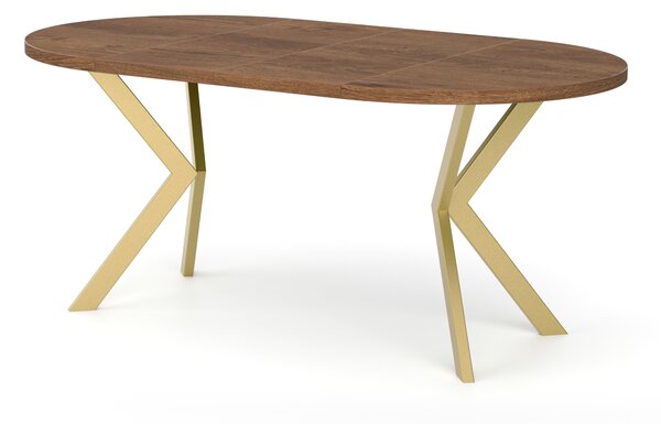 Okrúhly rozkladací jedálensky stôl MARION 120-196cm dub lefkas Farba nôh: Čierna