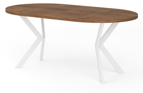 Okrúhly rozkladací jedálensky stôl MARION 120-196cm dub lefkas Farba nôh: Čierna