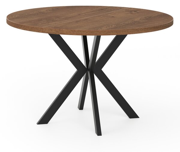 Okrúhly rozkladací jedálensky stôl MARION 120-196cm dub lefkas Farba nôh: Čierna